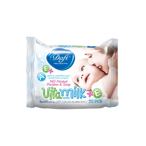 دستمال مرطوب کودک حاوی کالاندولا ویتامیلک دافی - Dafi Vita Milk Wet Wipes